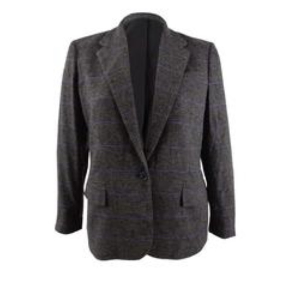 Lauren Ralph Lauren Wool Blend Suit Jacket Purple Multi - Picture 10 of 12